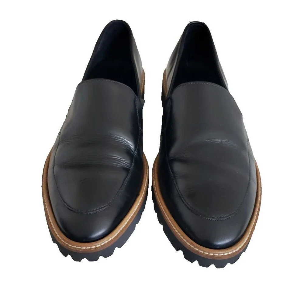 ECCO Incise Tailored Loafer Slip On Shoes Almond Toe Pointed Leather Size 10.5